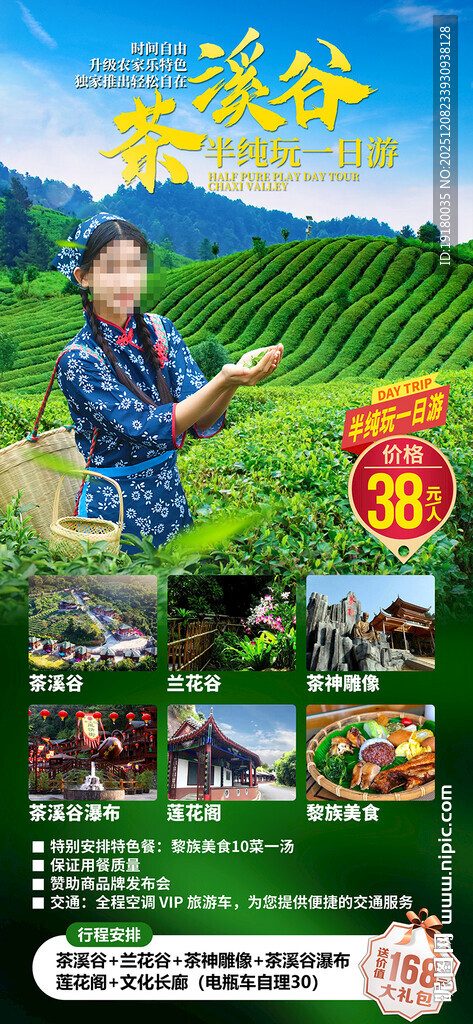 海南茶溪谷旅游海报