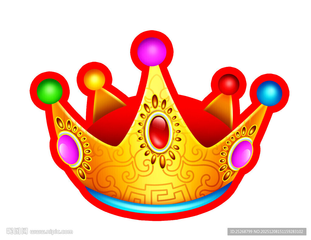 彩色皇冠装饰图案
