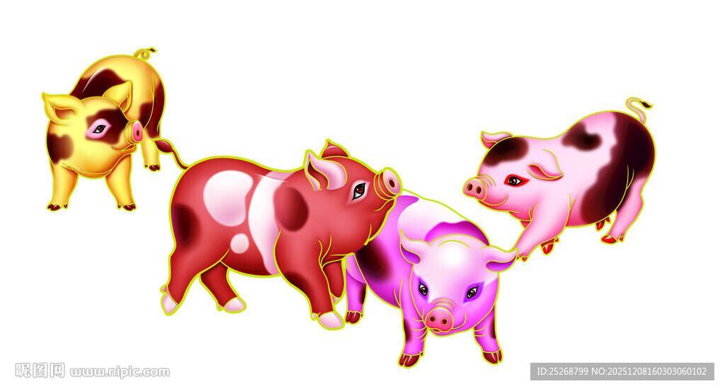 多彩小猪形象展示