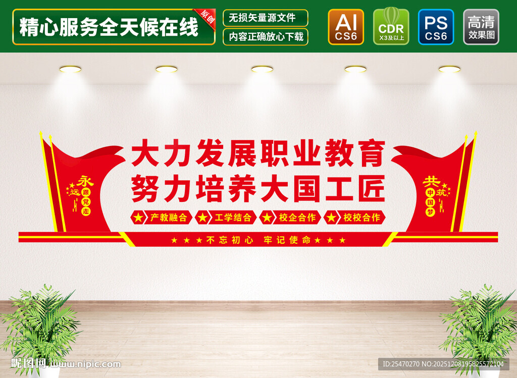 推进职业教育发展文化墙