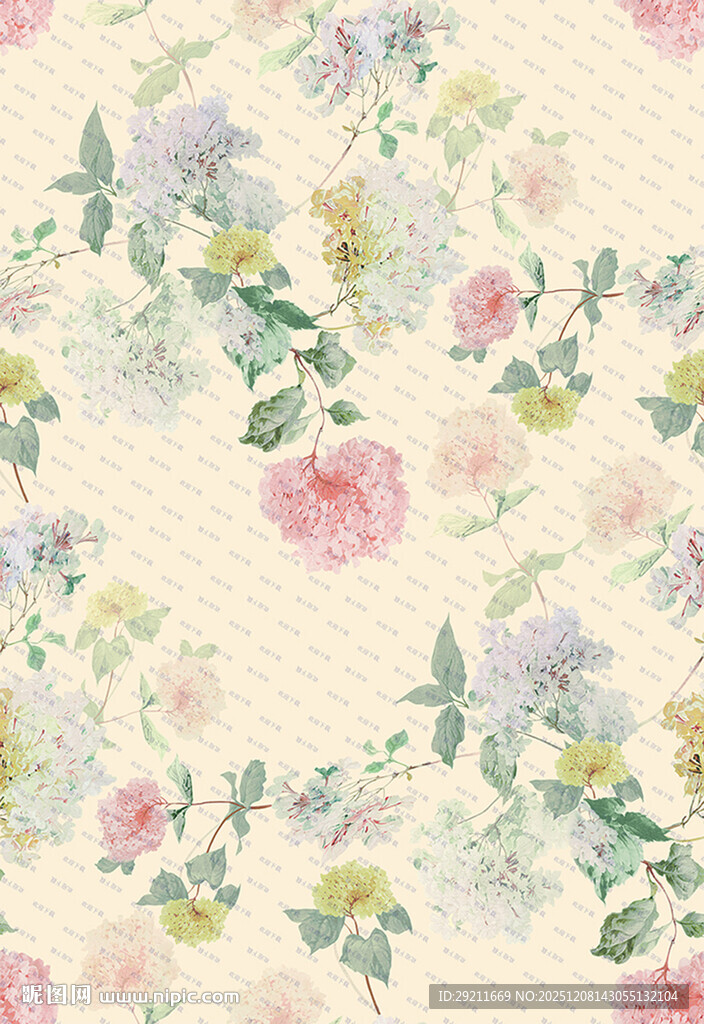 复古花卉图案背景