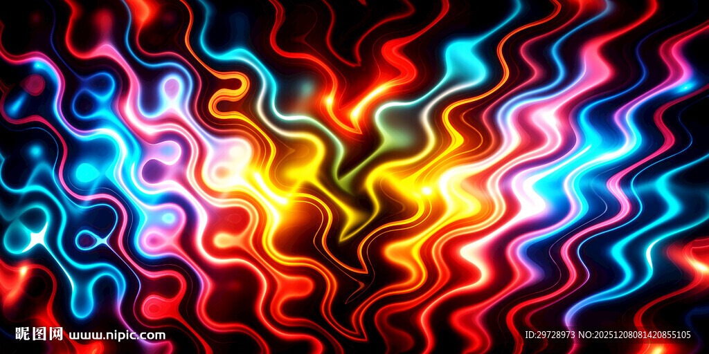 ktv酒吧炫光抽象装饰画