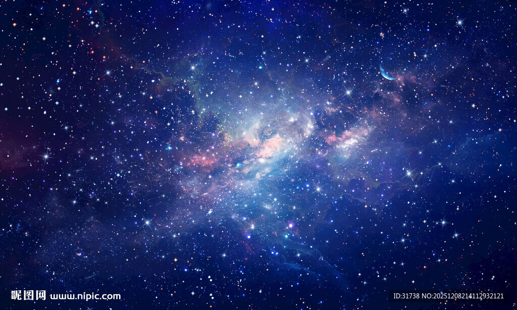 蓝色宇宙星空背景图素材