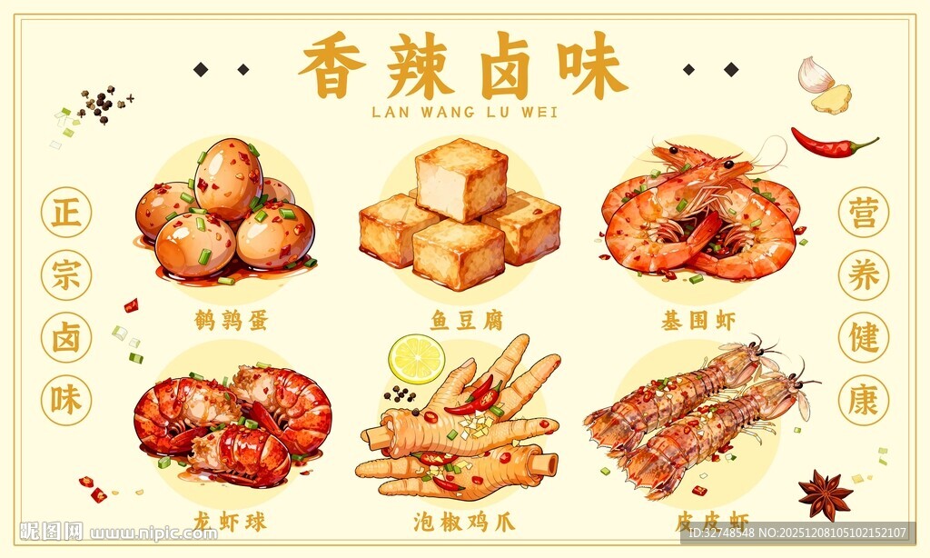 香辣卤味美食展示