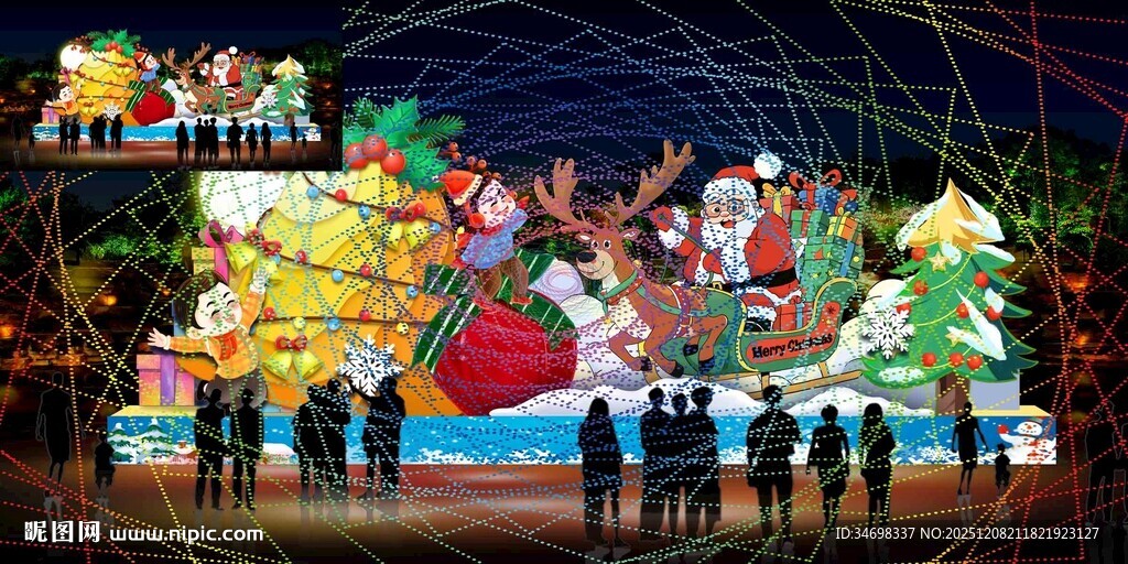 节日彩灯效果图