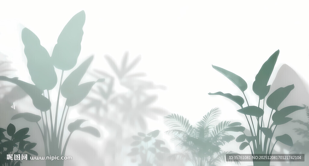 雾气磨砂膜效果绿植贴图