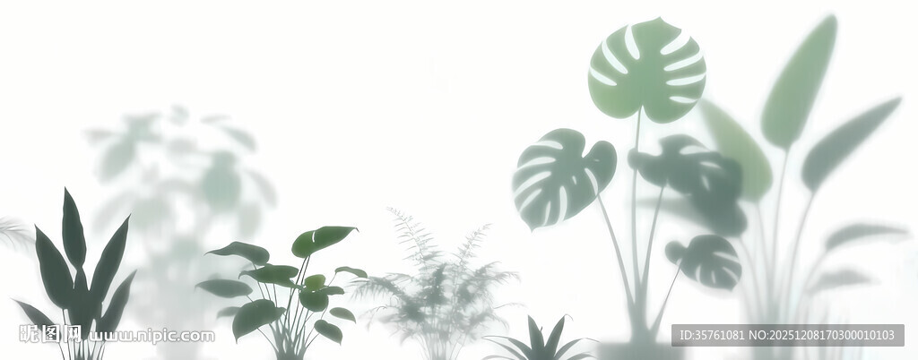 雾气磨砂膜效果绿植贴图