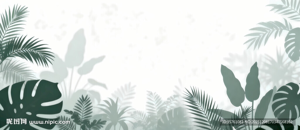 雾气磨砂膜效果绿植贴图