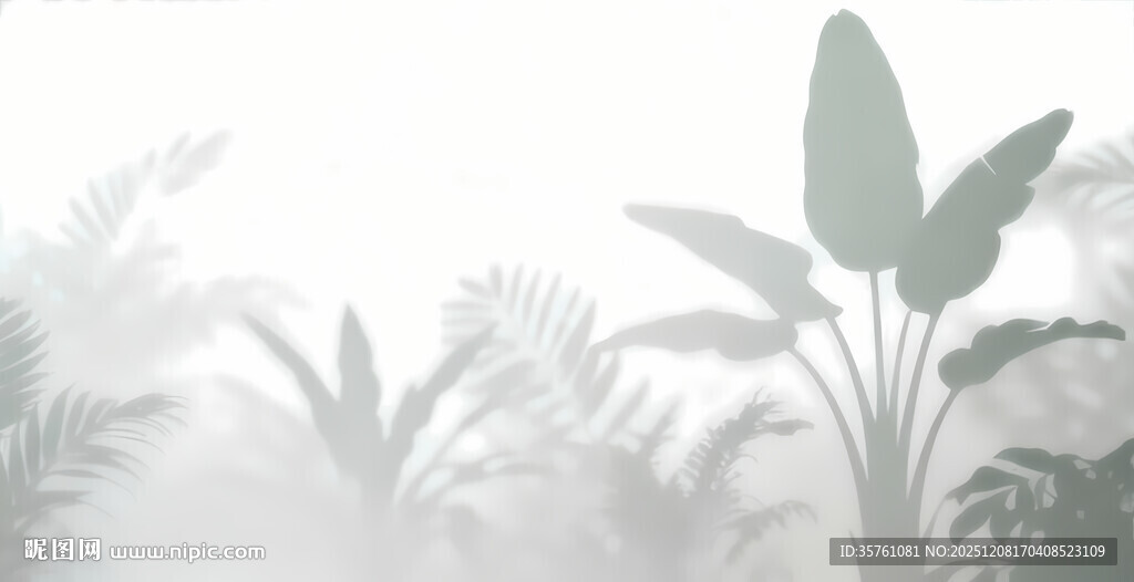 雾气磨砂膜效果绿植贴图