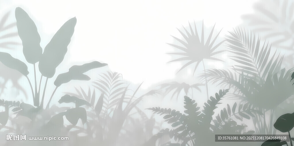 雾气磨砂膜效果绿植贴图