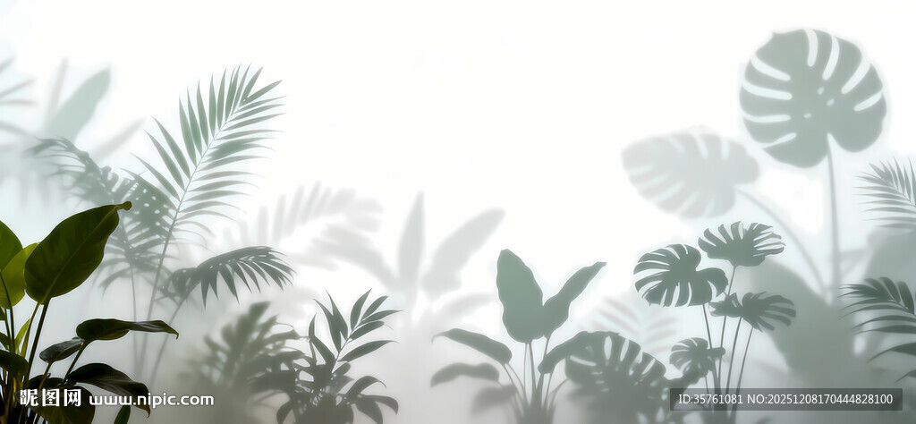 雾气磨砂膜效果绿植贴图