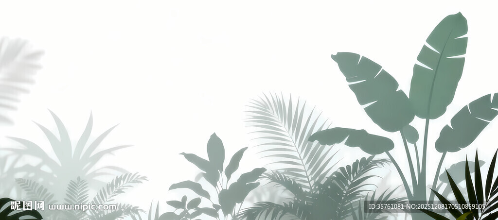 雾气磨砂膜效果绿植贴图