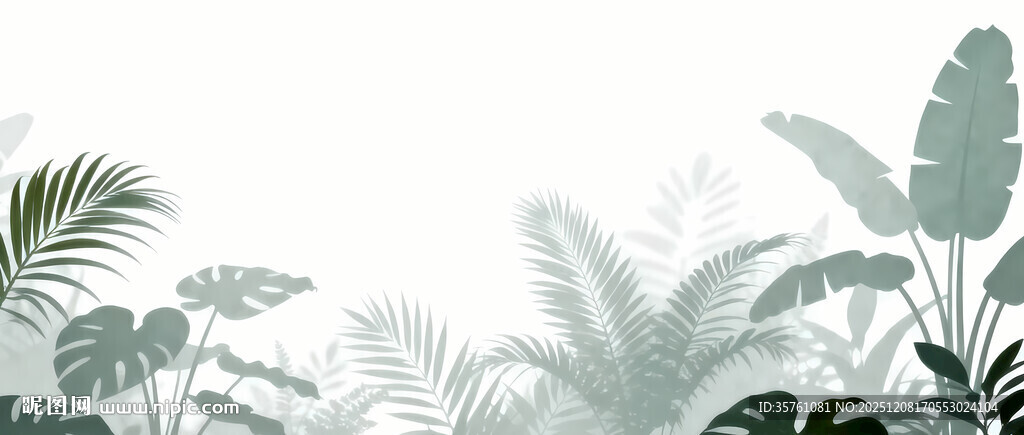 雾气磨砂膜效果绿植贴图