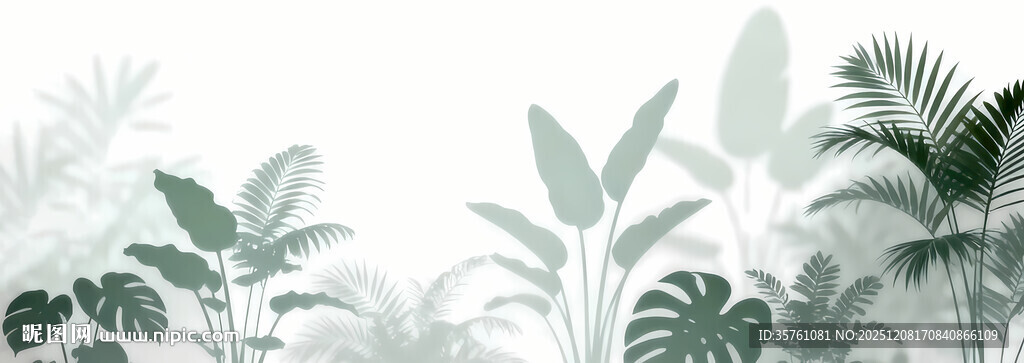 雾气磨砂膜效果绿植贴图