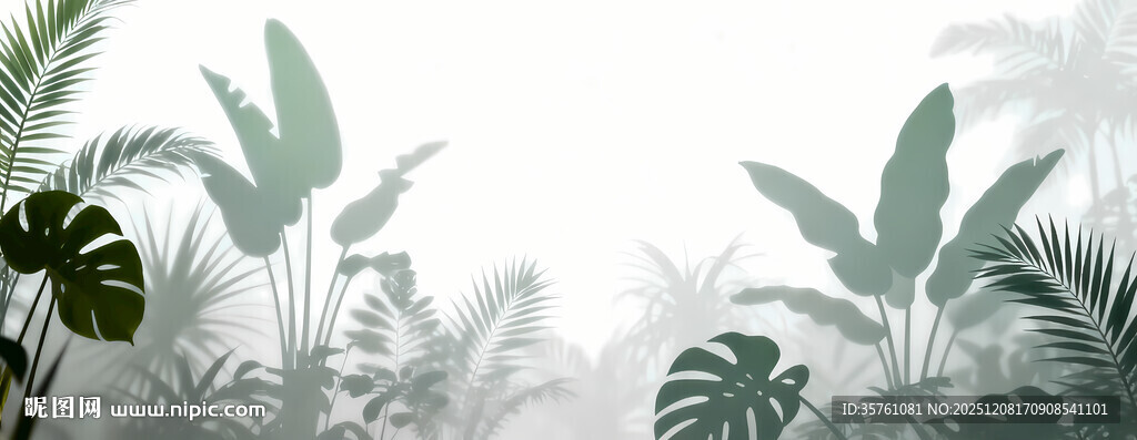 雾气磨砂膜效果绿植贴图