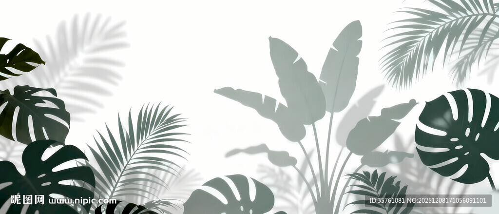 雾气磨砂膜效果绿植贴图