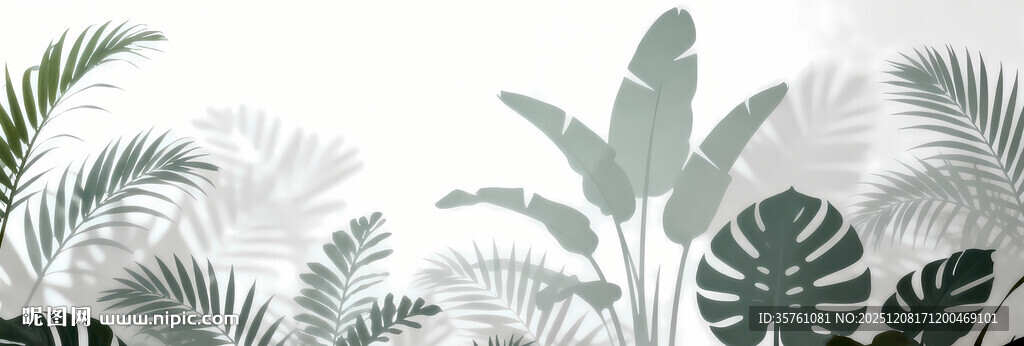 雾气磨砂膜效果绿植贴图