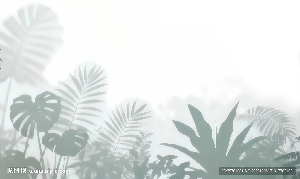 雾气磨砂膜效果绿植贴图