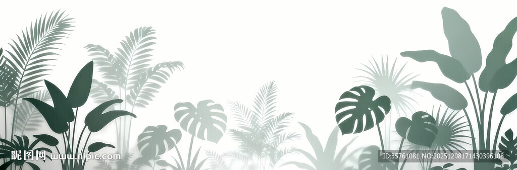 雾气磨砂膜效果绿植贴图