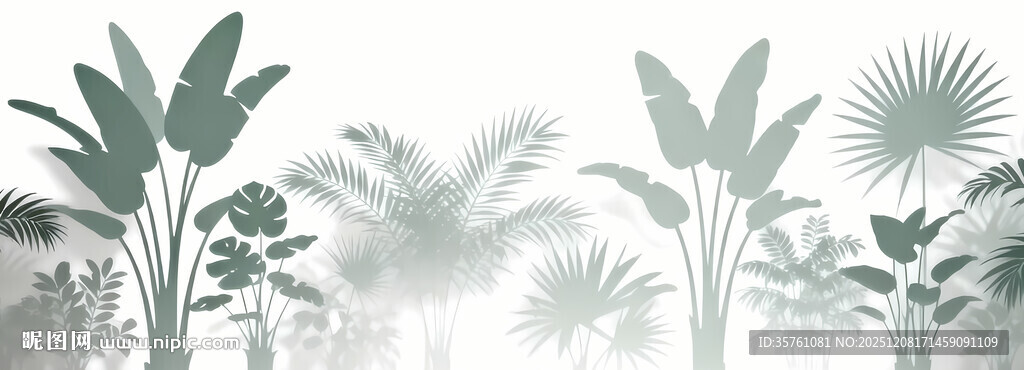 雾气磨砂膜效果绿植贴图