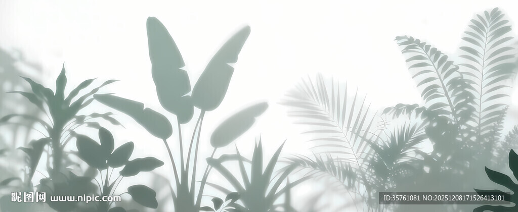 雾气磨砂膜效果绿植贴图