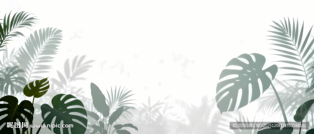 雾气磨砂膜效果绿植贴图