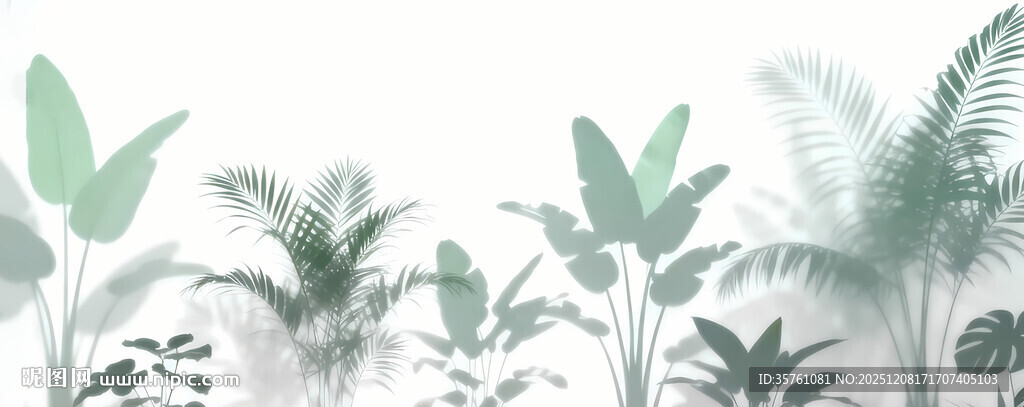 雾气磨砂膜效果绿植贴图