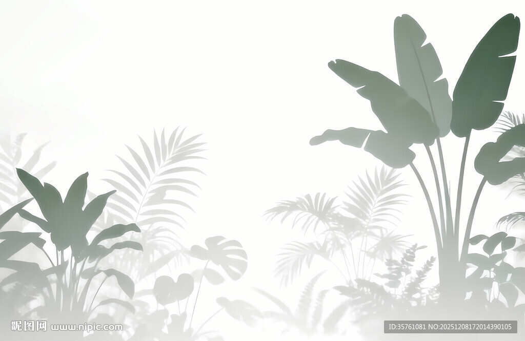 雾气磨砂膜效果绿植贴图