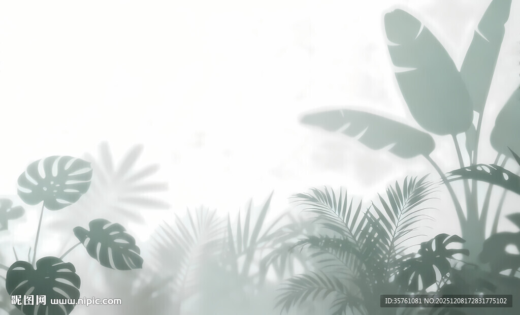 雾气磨砂膜效果绿植贴图