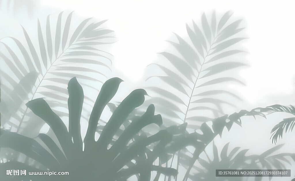 雾气磨砂膜效果绿植贴图