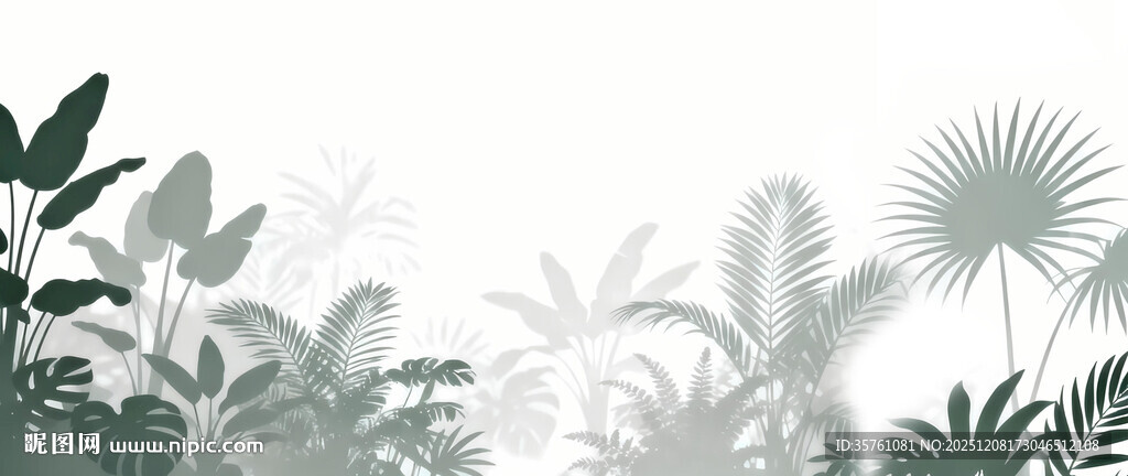 雾气磨砂膜效果绿植贴图