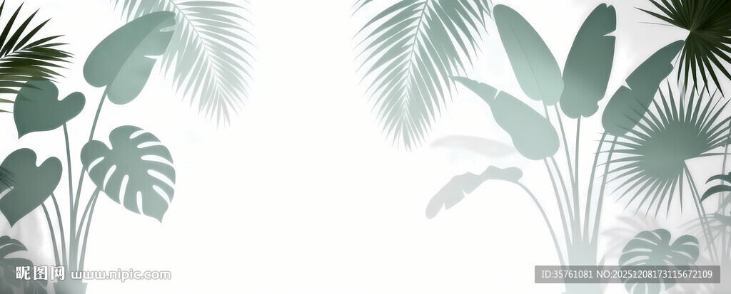 雾气磨砂膜效果绿植贴图