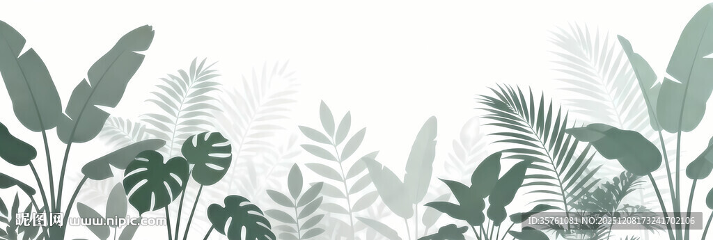 雾气磨砂膜效果绿植贴图