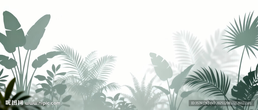 雾气磨砂膜效果绿植贴图