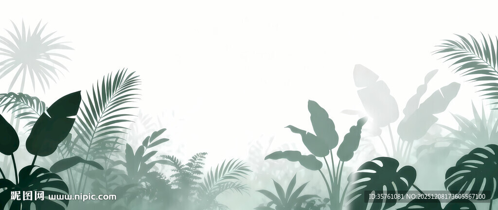 雾气磨砂膜效果绿植贴图