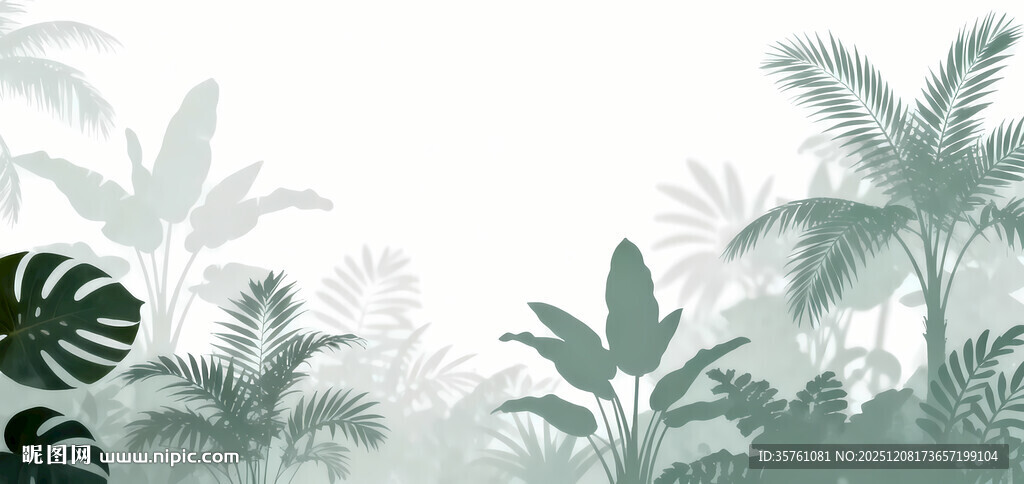 雾气磨砂膜效果绿植贴图