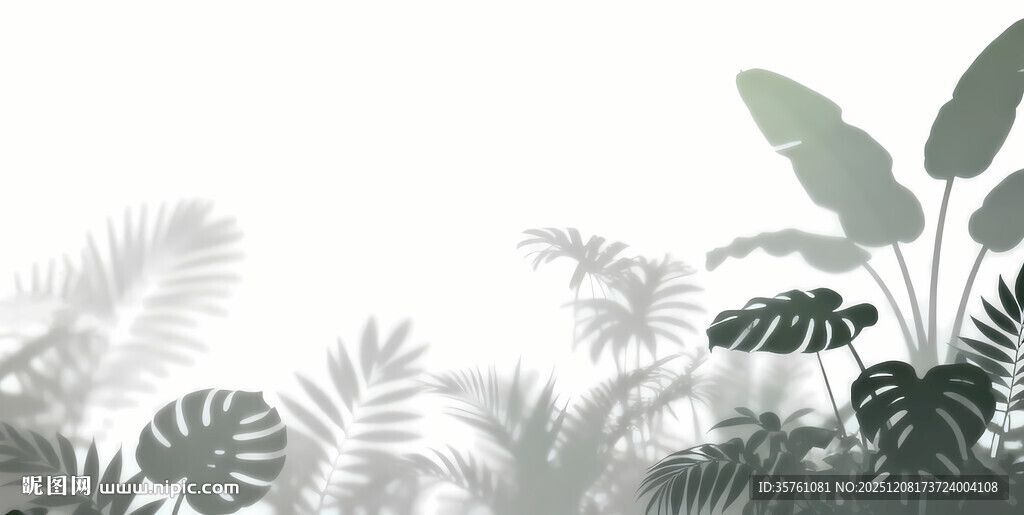 雾气磨砂膜效果绿植贴图