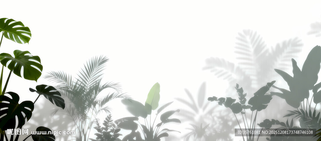 雾气磨砂膜效果绿植贴图