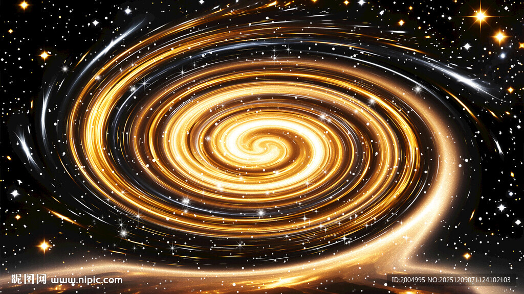 金色奢华旋涡星空