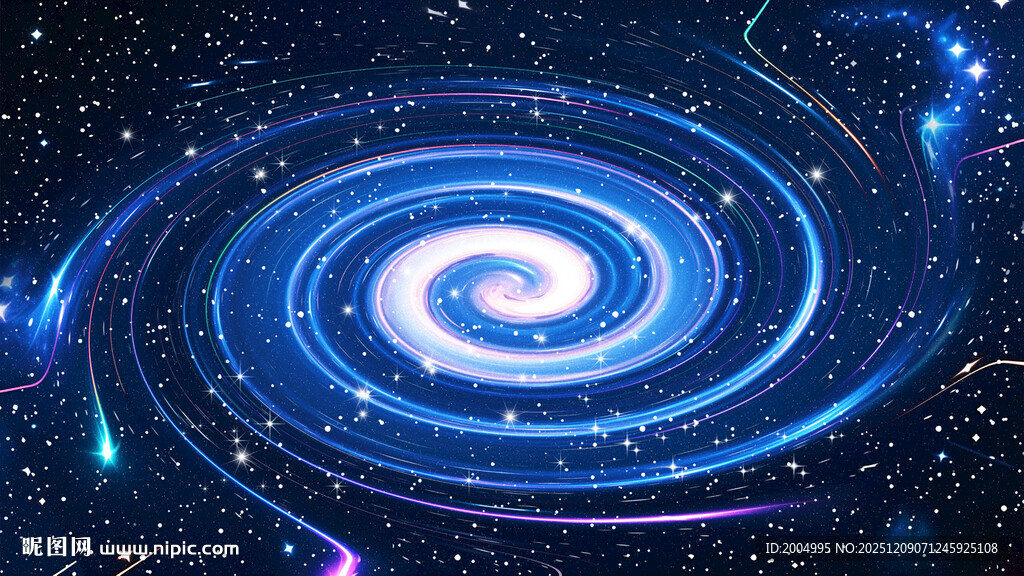 蓝色旋涡星空背景