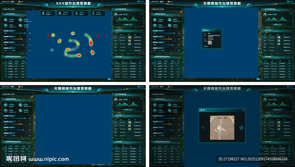 科技感大数据可视化智能界面全套