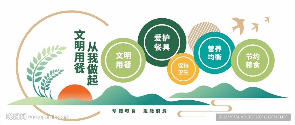 文明用餐文化墙