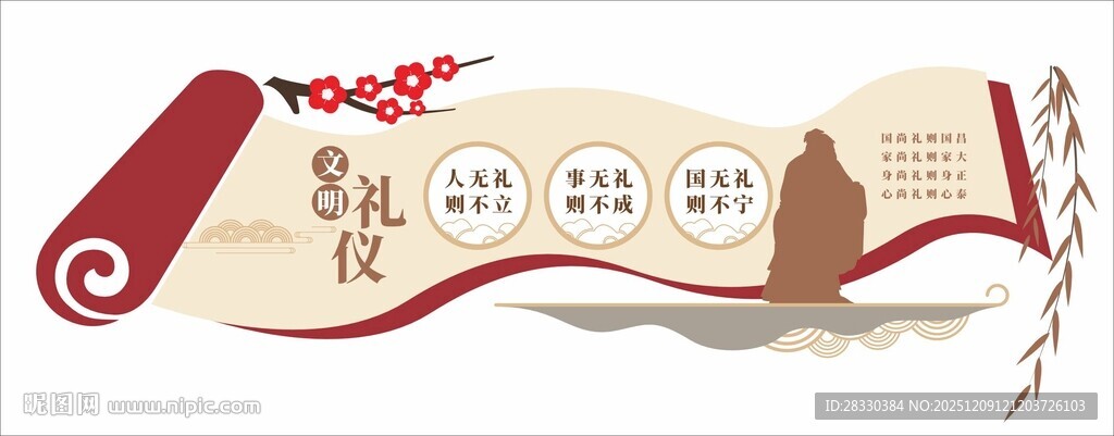 校园文化墙文明礼仪