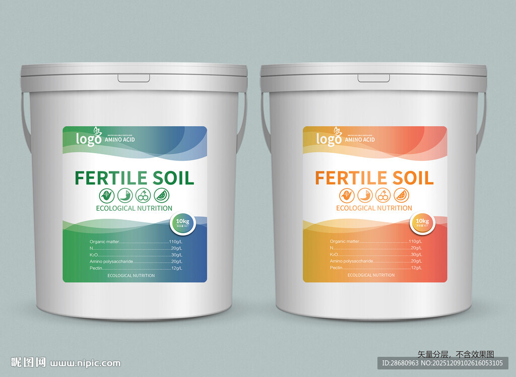 肥料包装桶贴标签