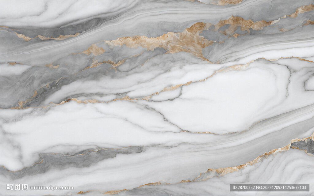 灰白金纹大理石纹理