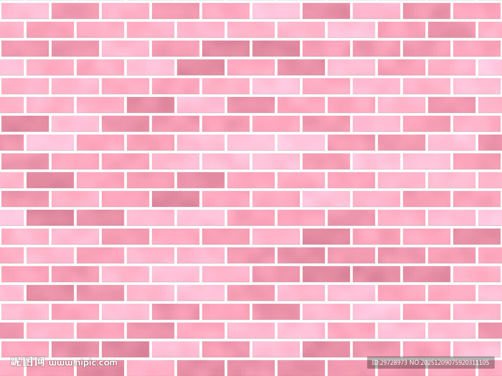 粉色砖墙纹理背景图
