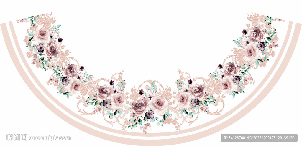 定位花  水彩花