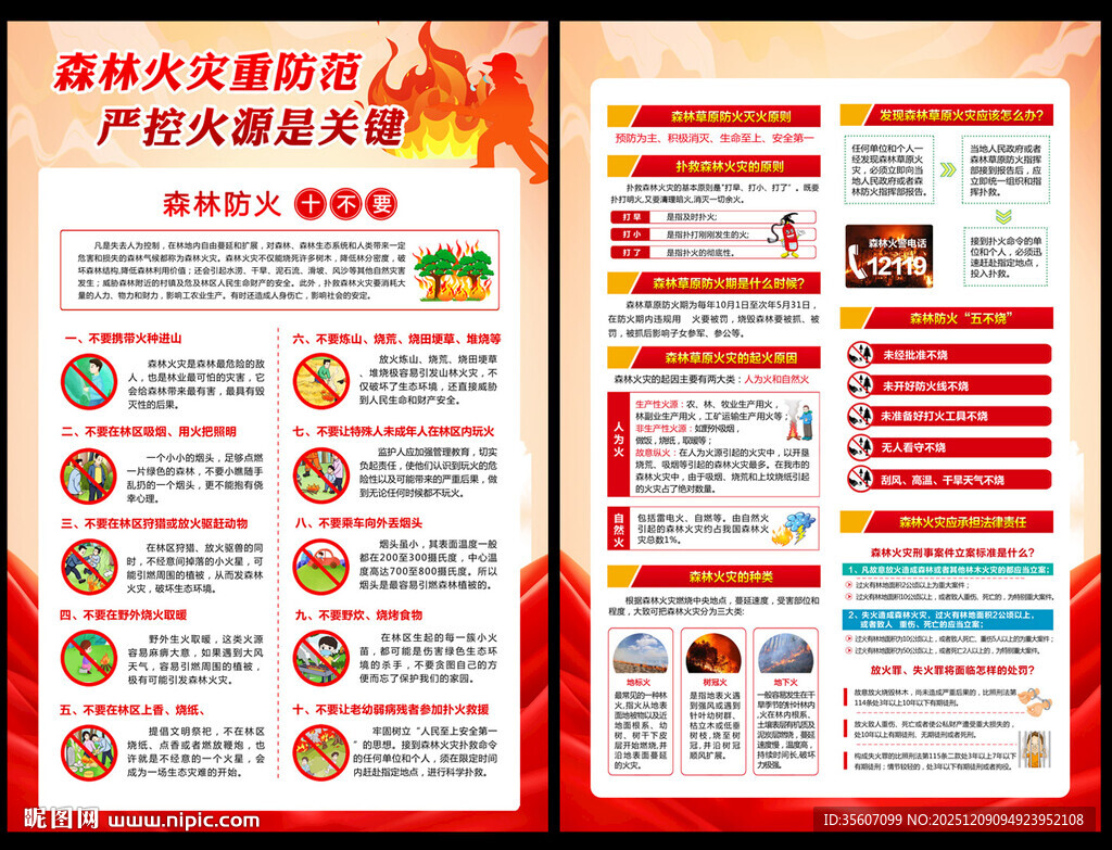 森林防火宣传单