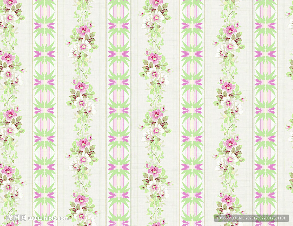 清新花卉图案背景纹理
