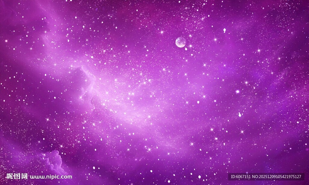 紫色宇宙星空星云背景图